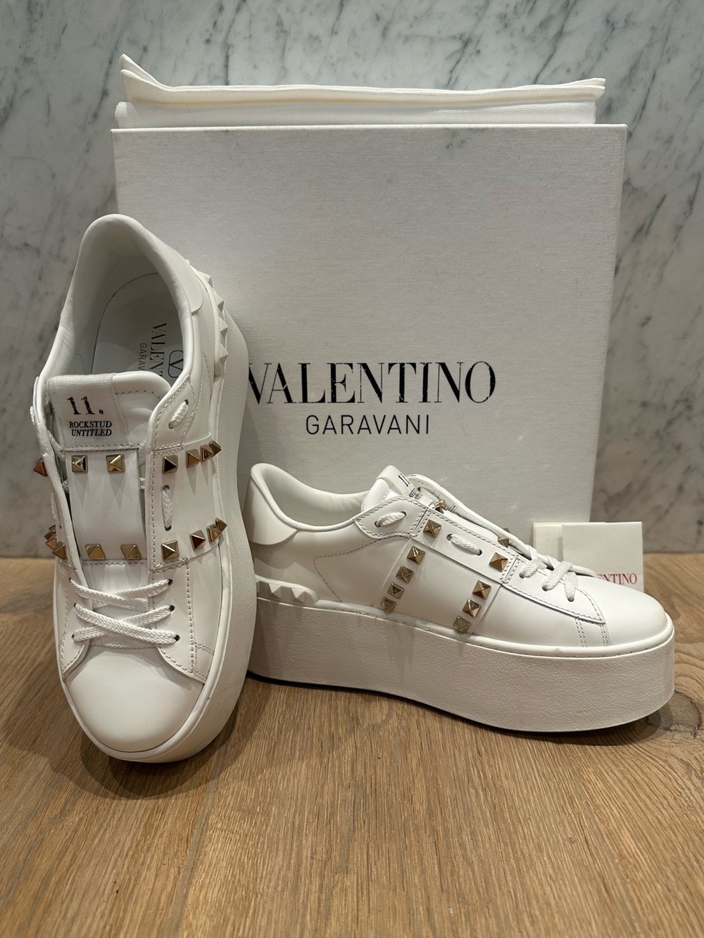 Valentino Garavani Rockstud Untitled Platform Sneakers